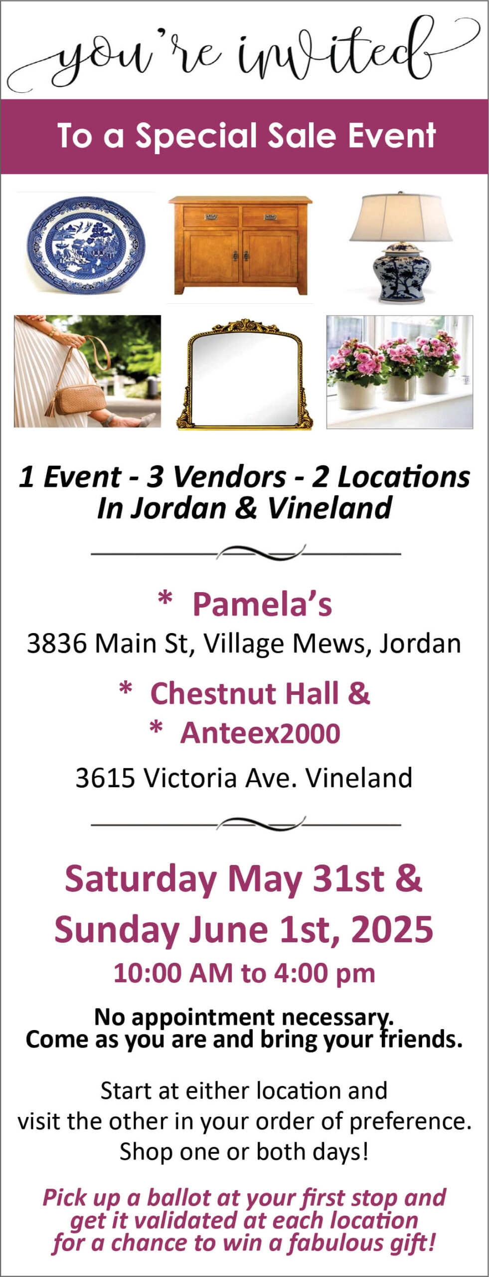 Pamela's event invitation