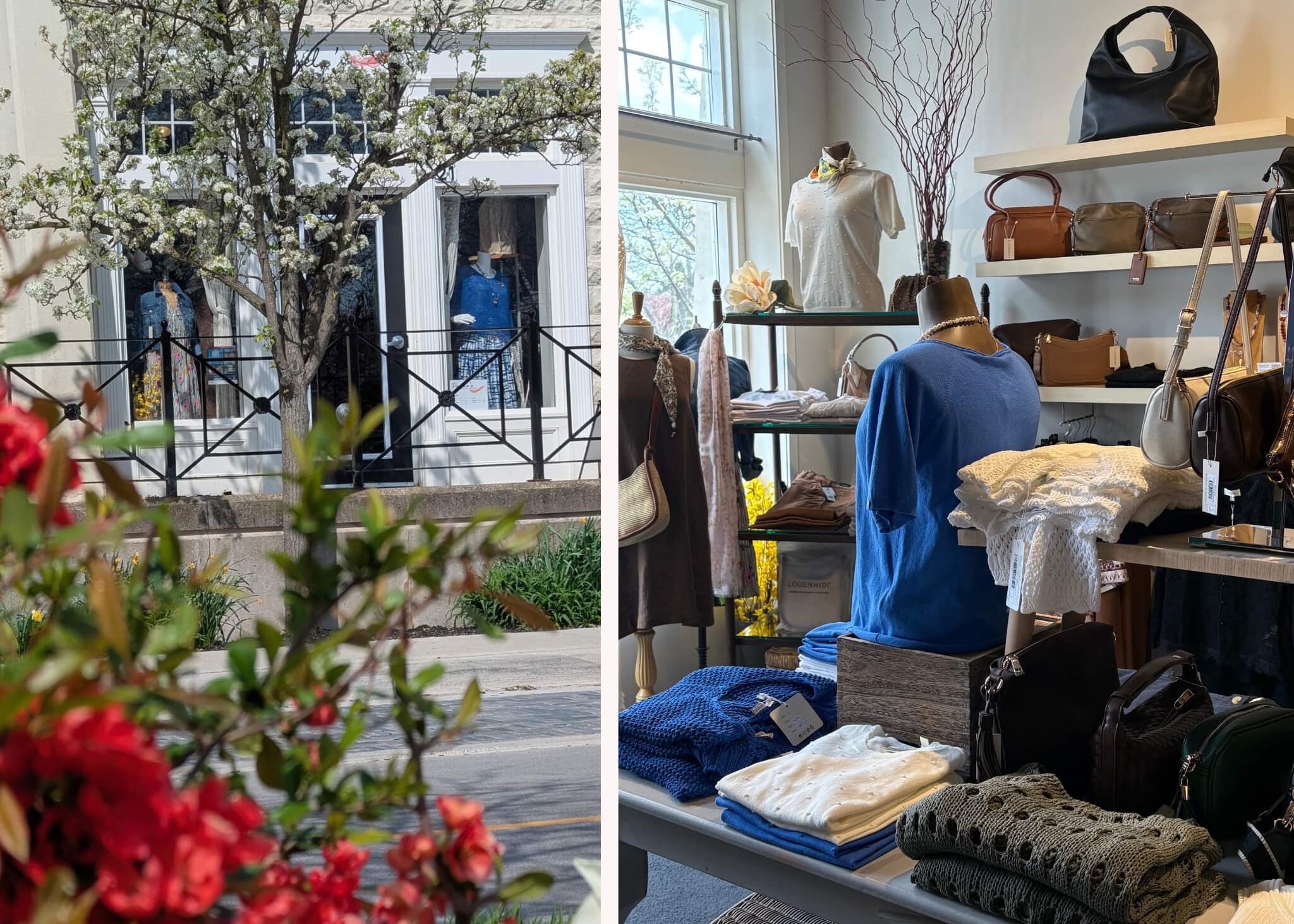 Views from inside and outside Pamela's in Jordan Village